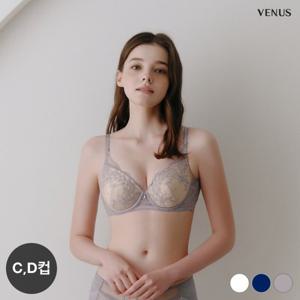 [비너스] 블랙라벨 플로럴 케미컬 자수 패드브라(VBRB500) [VBRB500C_D컵]