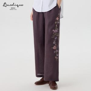 [비꼴리끄]린넨 자수 밴딩 팬츠 B262WS2050