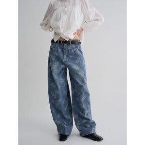 (356321CCVP) [에잇세컨즈] 자카드 벌룬핏 데님 - 블루