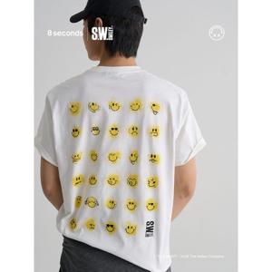 (456342XM41) [에잇세컨즈] S.W.SMILEY  그래픽 반소매티 - 화이트