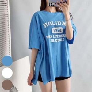 의류 305P318S 빅사이즈 박시 홀리데이 반팔티