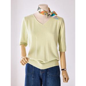 [커스텀에이블]브이넥 5부니트_T2604KN067A