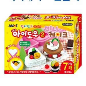 아모스 컬러점토 아이도우2 미니케이크만들기 7색30g 점토 만들기 미술놀이