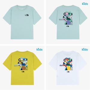 노스페이스 키즈 반팔 캠프아웃 그래픽 여름 티셔츠 NT7US03