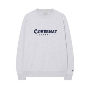 커버낫 COVERNAT 어센틱 로고 맨투맨 Heather Gray CO2503CRO2HG 452669