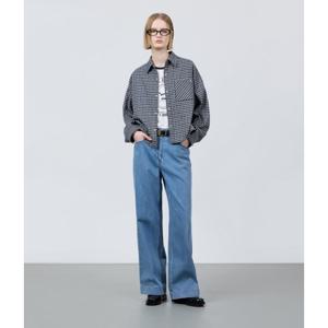 쥬크 오버사이즈 체크 셔츠(Z251MSC014)