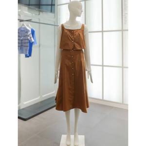 [쥬크] 시스루 티셔츠+버튼 포인트 원피스 세트(Z253MSE003) Z253MSE003