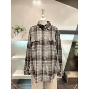 플란넬 체크 프린지 헴 셔츠 (7155460002)