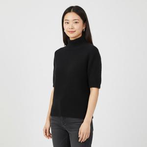 아페쎄 아페세 에디 알파카 울 믹스 터틀넥 반팔 여성 니트 WPABE F23343 LZZ