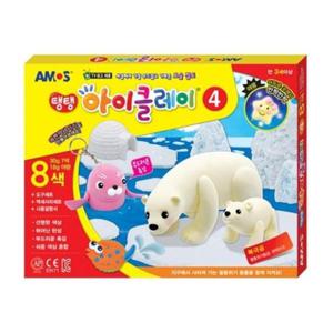 파츠 20000 탱탱 아이클레이 4번 7색 아모스 (점토놀이 컬러클레이) 30g+야광18g