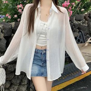 비욘드라이프 크라투와 베이직 시스루 셔츠 여름남방 1007058