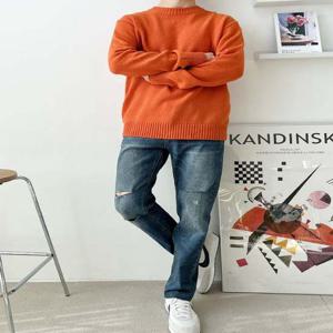 니트 2L-CHE 남성램스울라운드데일리 1011M