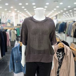 [벨라디터치]시스루 블라우스 V1F2BL27_GN