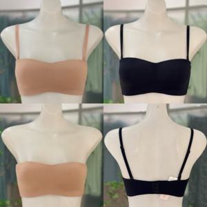 비너스 란제리 (C컵D컵)(VBRM640)어깨 탈부착 오프숄더 브라 미끄럼 방지 노라인 퓨징 노와이어 반컵 브래지어 VBRM640CD000