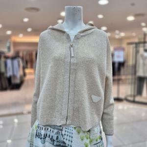 [데코]집업  니트 후드 가디건 P1G22KCD300_DG