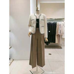 샤틴 배색 라인 부클 트위드 덕다운 자켓 (S244P172) S244P172