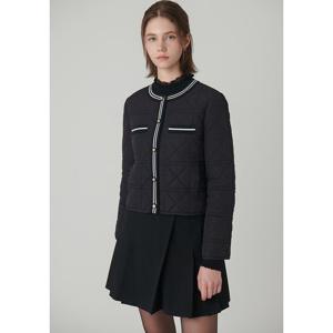 샤틴 배색 라운드 퀼팅 자켓 패딩 (S244B870) S244B870