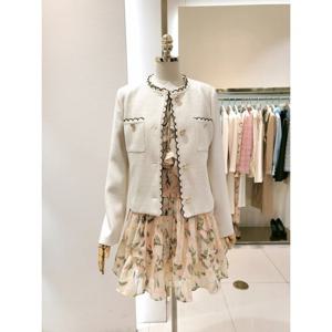 샤틴 배색 포인트 트위드 자켓 (s51h1550a) S51H1550A