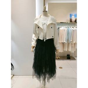 샤틴 카라 변형 크롭 트렌치 코트 (S251H761) S251H761