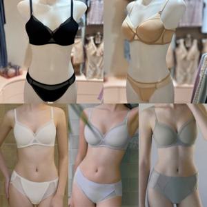 비너스 란제리 (A컵B컵)25SS 여름 광고 메인 시원한 메쉬 인견 심플 몰드컵 브래지어+티팬티 (VBR0999A_B VPT0999T) VBRPT0999AB