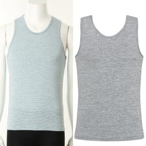 비너스 란제리 부드럽고 가벼운 신축성 좋은 냉감 소재 스트라이프 남성 런닝 민소매 (VMVS057) VMVS057Z0000