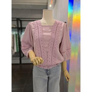 에이비에프지 ab.f.z  스퀘어넥 자수 허리밴딩 블라우스 (AEZ2ZB34) AEZ2ZB34