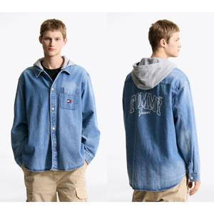 타미힐피거데님 타미진스 공용 데님 후드 셔켓 T32F6NJC10TMT2 T32F6NJC10TMT2