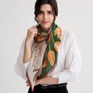 레노마 스카프 울 실크 스카프 FKI017I FKI017I