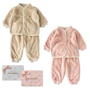 밍크뮤 (쌍둥이선물)25FW 아미띠에퍼상하세트 뽀글이점퍼바지 (35C7067207A) 출산준비물 신생아선물 배 A35C706720