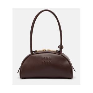 미우미우 Beau 스몰 레더 볼링 백 P01172360