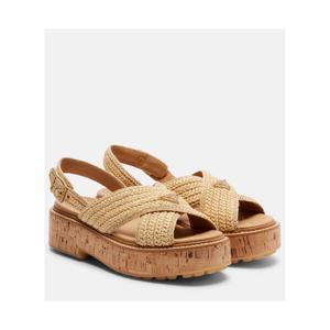 프라다 라피아 슬링백 샌들 P01173007