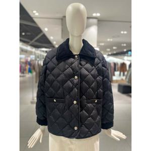 씨씨콜렉트 C254PSG181 코듀로이 카라 배색 경량 구스다운 C254PSG181