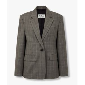[보브] 울 체크 테일러드 자켓 711611020260