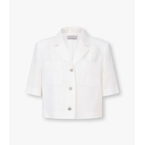 [보브] 린넨 블렌드 헤링본 크롭 자켓 712521050101