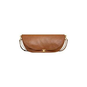 Celine셀린느 하프문 소프트 트리옹프 백 서플 샤이니 램스킨 소프트 탄 124142T88-GFY5