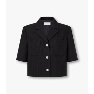 [보브] 린넨 블렌드 헤링본 크롭 자켓 712521050199