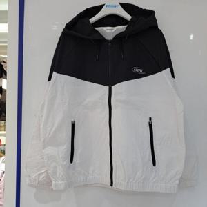 [에꼴리에]유니 모노 배색 후드 점퍼/24B0104WT_BP