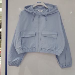 [에꼴리에]후드 포켓 크롭 점퍼/24B0152BL_BP