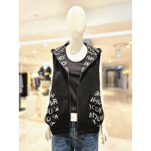 [르니앤맥코이]레터링아웃포켓후드집업오버핏베스트 MN04VT570HJY