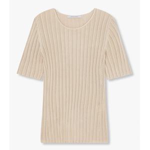 [보브] 하프 슬리브 립 니트 풀오버 712525050003