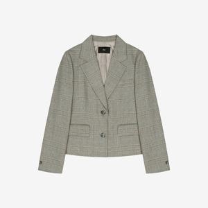 [씨]크롭 글렌 체크 카라 자켓 SJAB91103M