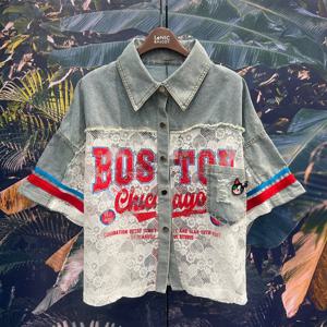 [르니앤맥코이]시스루레이스페인팅청셔츠MN07BL0022_IC