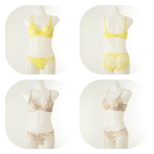 비너스 란제리 오르화 블루밍 삼각패드 부유방을 커버 브라와 레이스(망사) 팬티 OBR5961ABOPT