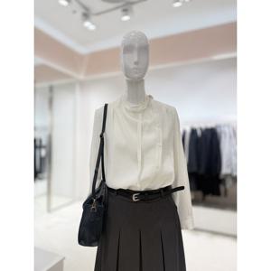 [숲]사선단추 리본타이 블라우스  SC4LS84Q