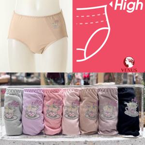 비너스 란제리 순면 40수 싱글 찻잔 자수 하이기장 요일팬티 VAT6946Z0000