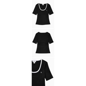 캘빈클라인진 (47F247G-UB1) 여성 스쿱 컷아웃 니트 티셔츠 47F247GUB1