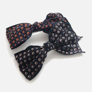 제이로렌 버블 도트 패브릭 리본 자동핀 H01569