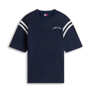 타미힐피거데님 여성 오버사이즈 바시티 반팔 티셔츠 T32G1TTO42TWT1 T32G1TTO42TWT1