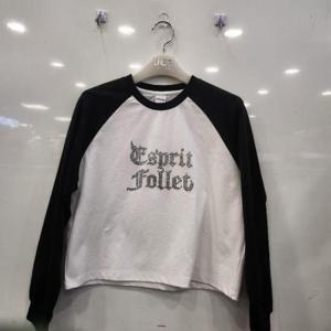 애플핑크 HC07 핫픽스 레터링 라글란 티 APK8U111GSW