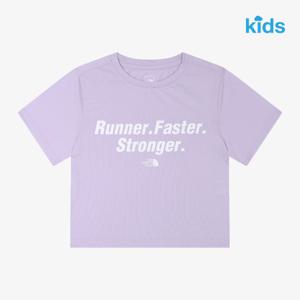 노스페이스 키즈 걸즈 플레이부스트 반팔 티(NT7US33LAV) NT7US33T